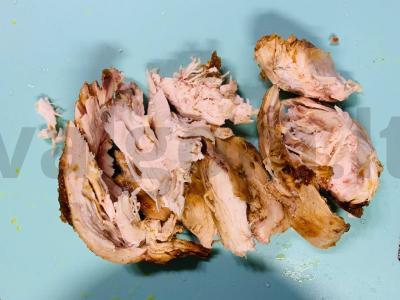 Vištienos, žirnių ir avokado salotas „Žaliasis“ Žingsnis 1