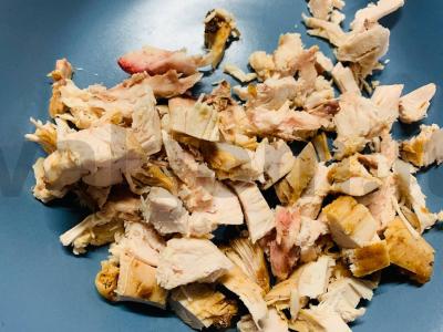 Vištienos, žirnių ir avokado salotas „Žaliasis“ Žingsnis 2