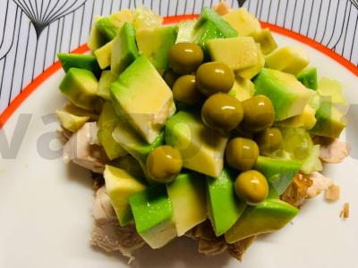 Vištienos, žirnių ir avokado salotas „Žaliasis“ Žingsnis 6