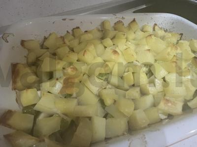 Bulvės su vištienos filė, cukinija ir grybais orkaitėje Žingsnis 2