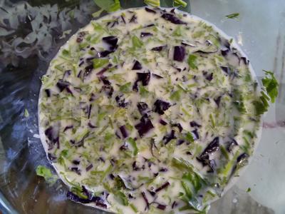 Duonos pica su šviežiais žalumynais Žingsnis 4