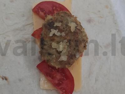 Kotletas lavaše su sūriu ir pomidoru Žingsnis 4