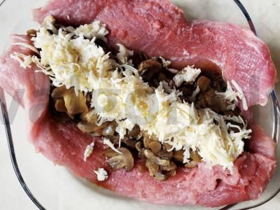 Jautienos ritinys su grybais Žingsnis 4