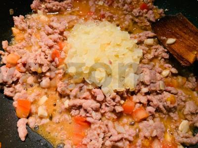 Makaronai su faršu „Pomidorų“ Žingsnis 5