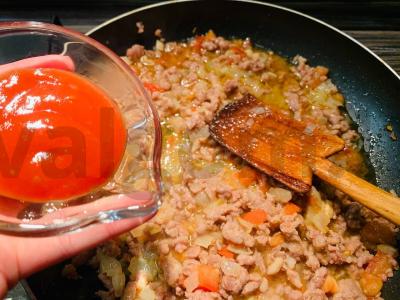 Makaronai su faršu „Pomidorų“ Žingsnis 6