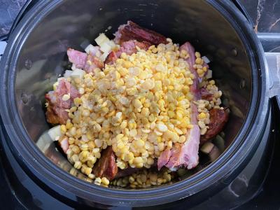 Žirnių sriuba su rūkytomis kiaulienos šonkauliais Žingsnis 6