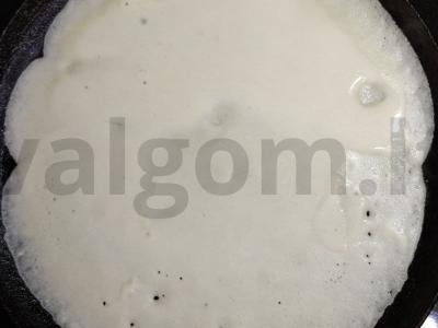 Neįprasti blynai iš sausų pieno Žingsnis 2