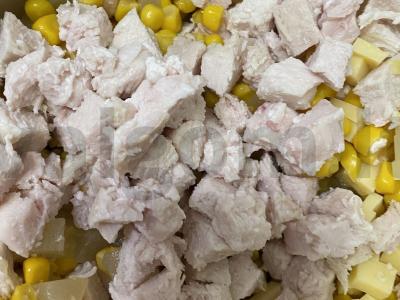 Vištienos, ananasų ir sūrio salotos Žingsnis 4