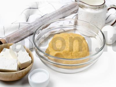 Špinatų ir fetos pyragas Žingsnis 1