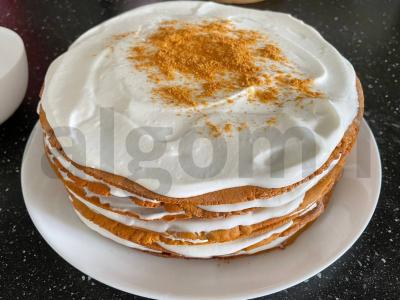 Tortas „Medovikas“ su natūraliu medumi Žingsnis 22