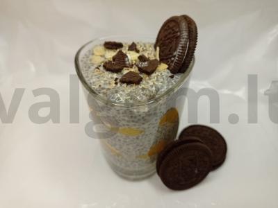 Vitamininis pudingas iš persimonų ir čia sėklų pagrindine nuotrauka