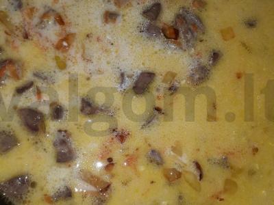 Kalakutų širdelės, troškintos grietinėje su garnyru Žingsnis 4