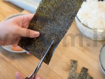 Namų suši ir ritinėliai Žingsnis 3