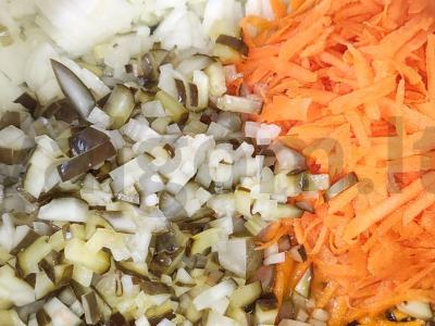 Sūris su perlų kruopomis, vištiena ir daržovėmis Žingsnis 2