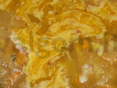 Sūris su perlų kruopomis, vištiena ir daržovėmis Žingsnis 4