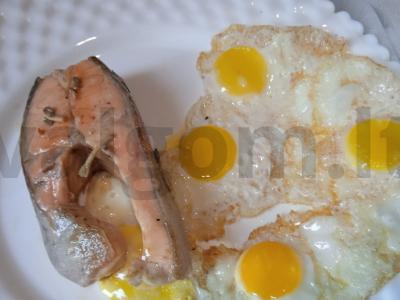 Lašišos steikas su šafranų ir putpelių kiaušiniais Žingsnis 4