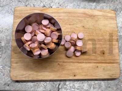 Troškinta kopūstai su kalakutiena ir dešrelėmis Žingsnis 7