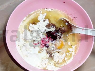 Raudonas aksominis biskvitas su grietinėle Žingsnis 1