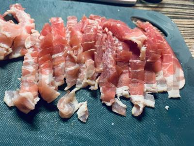 Pasta karbonara su juodaisiais pipirais Žingsnis 3