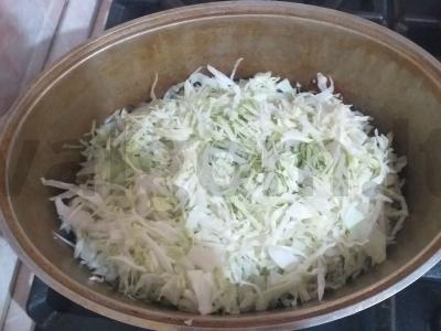 Skaniai troškinta kopūstai su mėsa Žingsnis 5