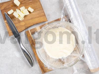 Grietinėlė „Plombir“ su grietine Žingsnis 2