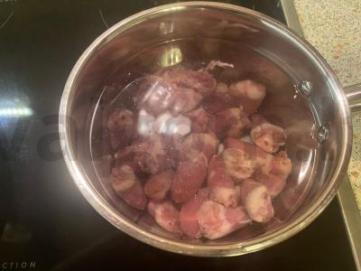 Šiltas salotas „Mėsos“ Žingsnis 2