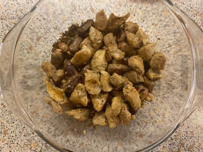 Šiltas salotas „Mėsos“ Žingsnis 5