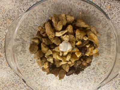 Šiltas salotas „Mėsos“ Žingsnis 7