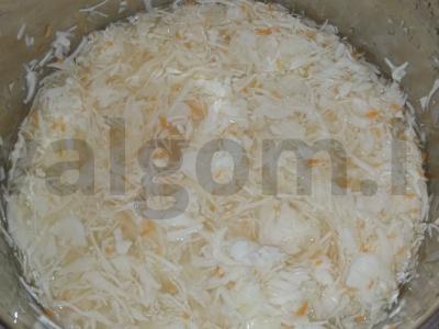 Skaniausia marinuota kopūstai Žingsnis 3