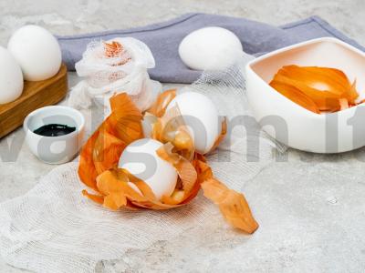 Marmuriniai velykiniai kiaušiniai Žingsnis 1