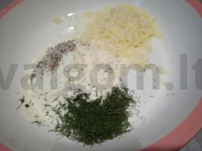 Kiauliena tešloje iš parmezano ir tempura miltų Žingsnis 2