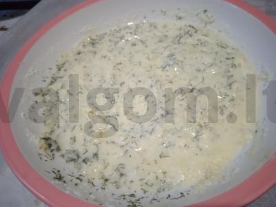 Kiauliena tešloje iš parmezano ir tempura miltų Žingsnis 3