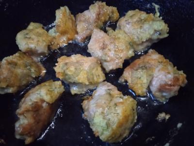 Kiauliena tešloje iš parmezano ir tempura miltų Žingsnis 6