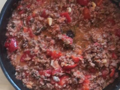 Virti vištienos skrandžiai su pomidorais ir lecho Žingsnis 7