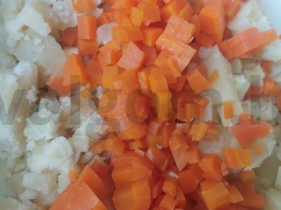 Vinegretas be žirnių Žingsnis 7