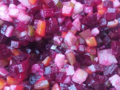 Vinegretas be žirnių Žingsnis 9