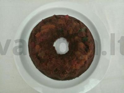 Vegetariška pyragaitė su cukatais, džiovintais vaisiais ir graikiniais riešutais pagrindine nuotrauka