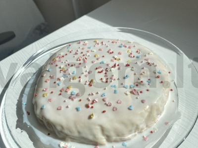 Ruginės miltų šarlotka su glazūra Žingsnis 10