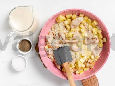 Kalakutienos filė su cukinijomis avižų pieno padaže Žingsnis 2