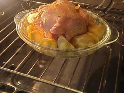 Kaimiškas vištienos patiekalas su česnaku ir prieskoniais Žingsnis 5