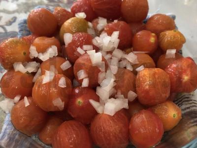 Cherry pomidorų užkandis Žingsnis 4