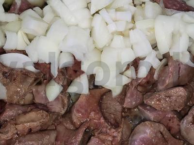 Vištienos kepenėlės grietinėje Žingsnis 2