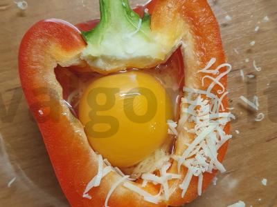 Keptas kiaušinis paprikoje Žingsnis 2