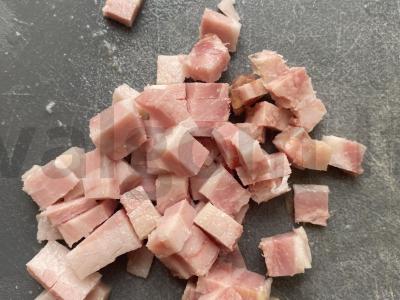 Šampinjonai su bekonu po sūrio plutele Žingsnis 2