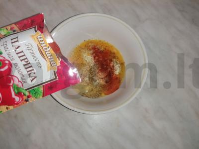 Kepta bulvė su šonine česnako-grybų padaže Žingsnis 4