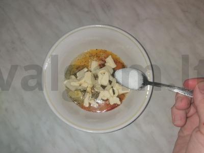 Kepta bulvė su šonine česnako-grybų padaže Žingsnis 8