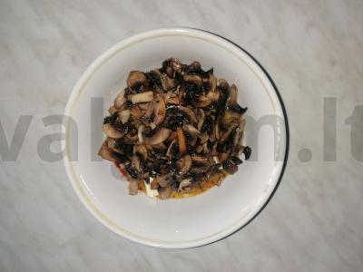 Kepta bulvė su šonine česnako-grybų padaže Žingsnis 11