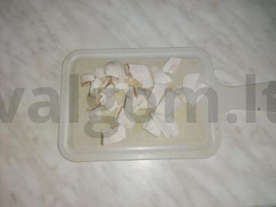 Kepta bulvė su šonine česnako-grybų padaže Žingsnis 15