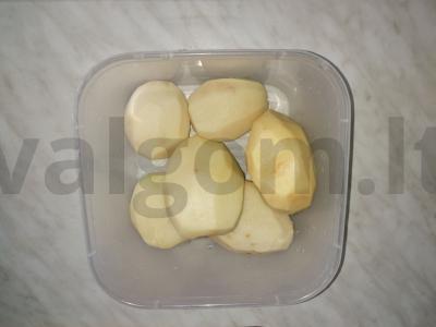 Kepta bulvė su šonine česnako-grybų padaže Žingsnis 17