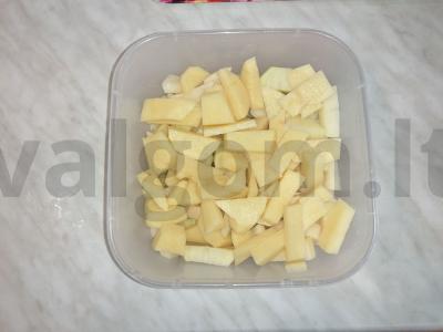 Kepta bulvė su šonine česnako-grybų padaže Žingsnis 18